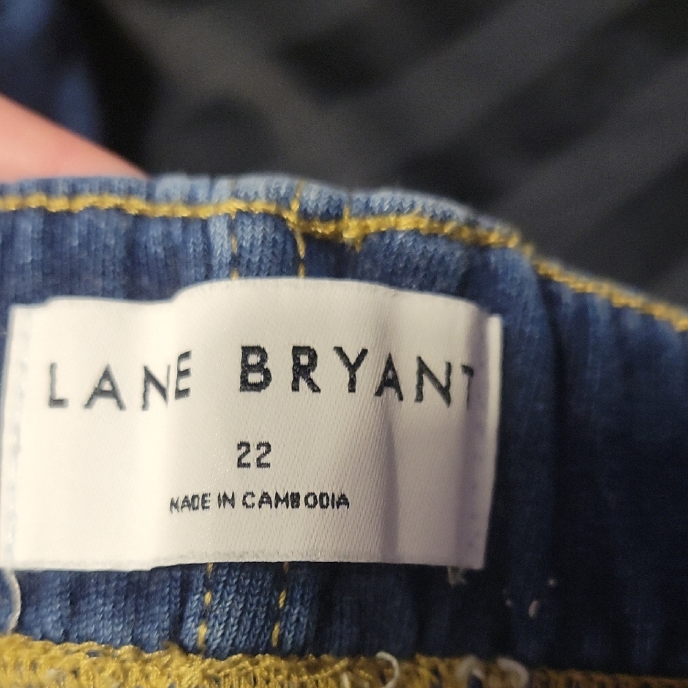 Lane Bryant Indigo Drawstring Pull-On Cropped Jea… - image 2